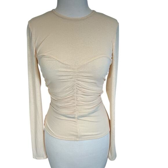 ASTR The Label Size Small Cream Long Sleeve New With Out Tag Mesh Rushed - Picture 1 of 10